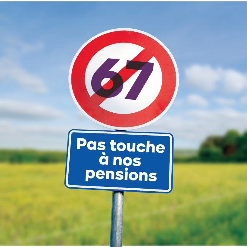 Un panneau de signalisation avec le nombre 67 barré.