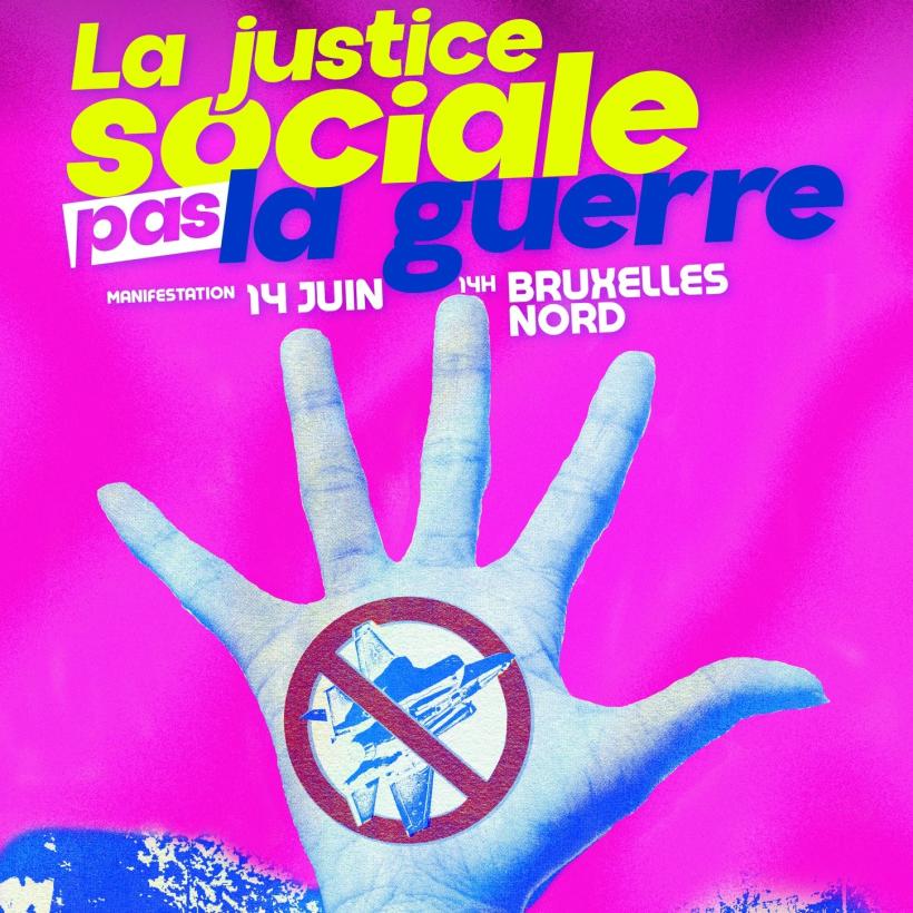 visuel manifestation la justice sociale, pas la guerre