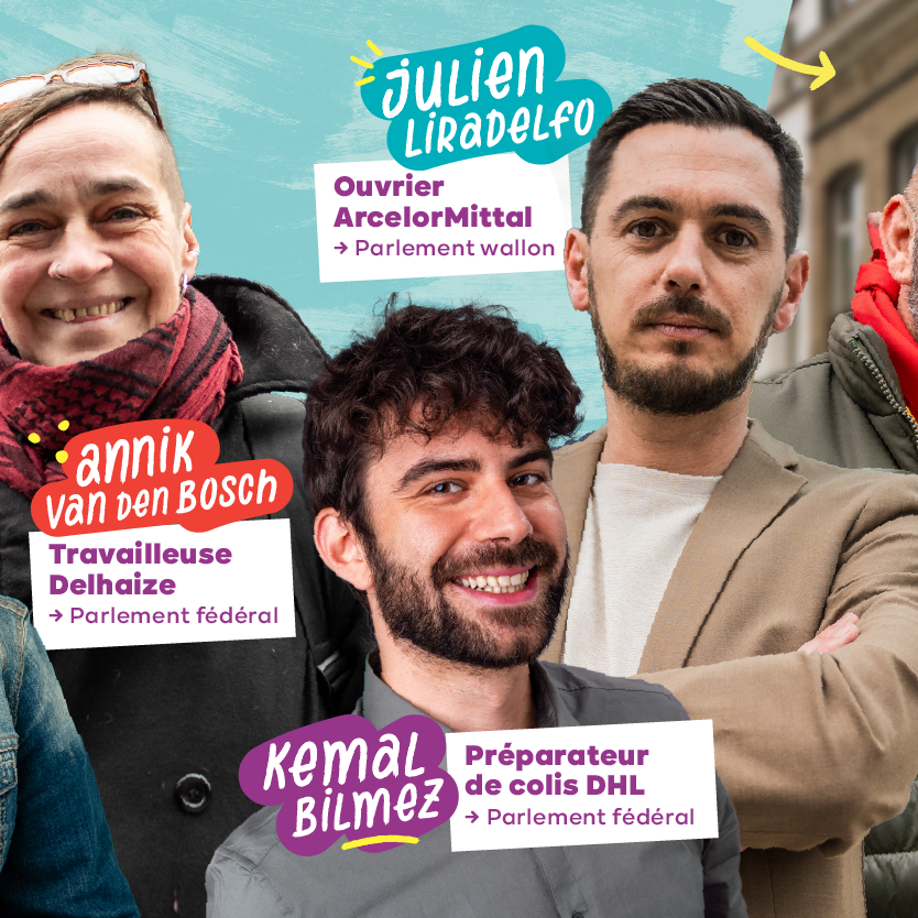 Les députés ouvriers et ouvrières du PTB.