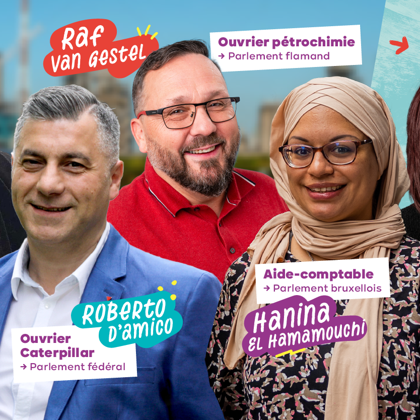 Les députés ouvriers et ouvrières du PTB.