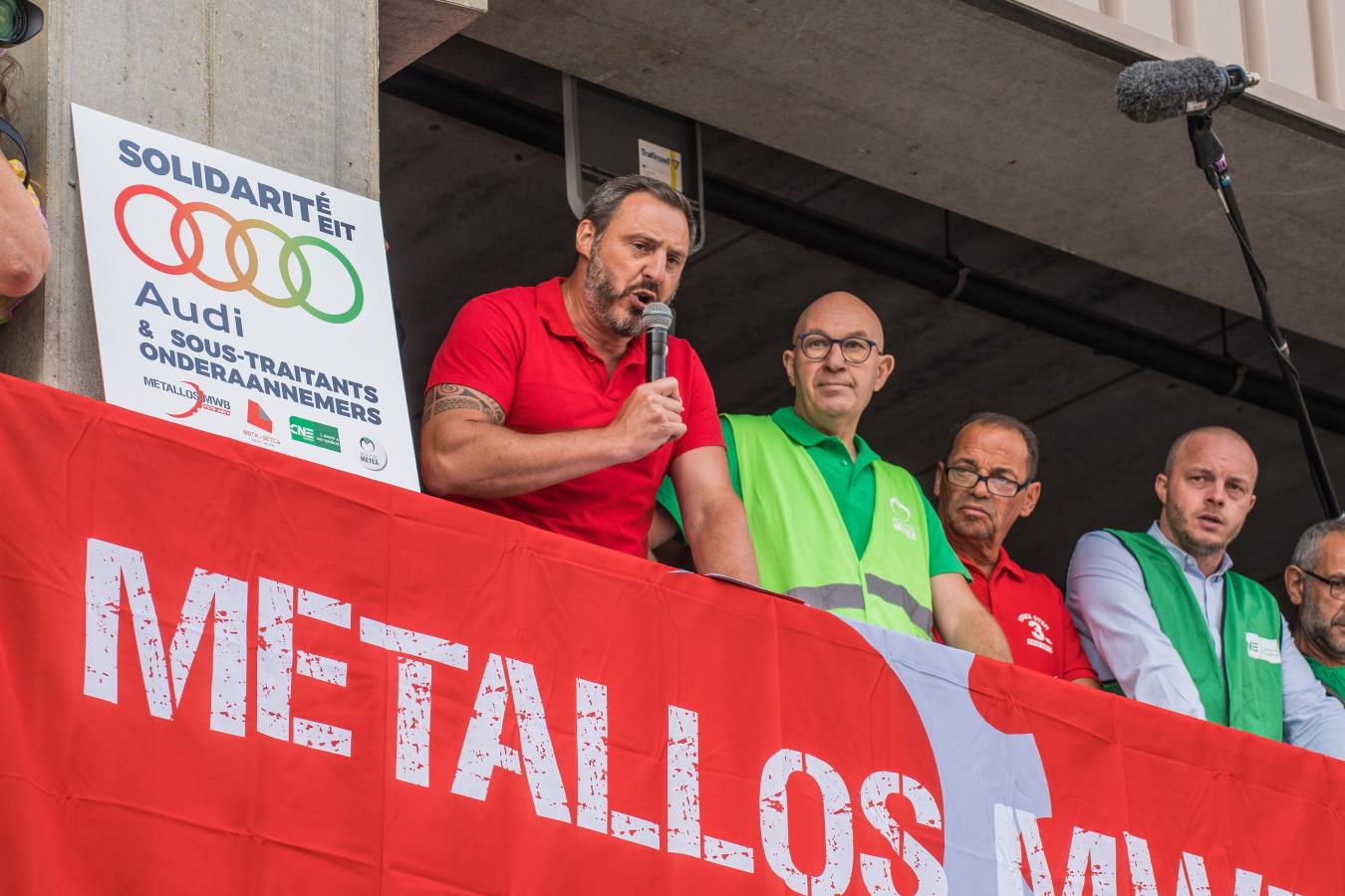 Discours d'un représentant syndical à Audi Brussels