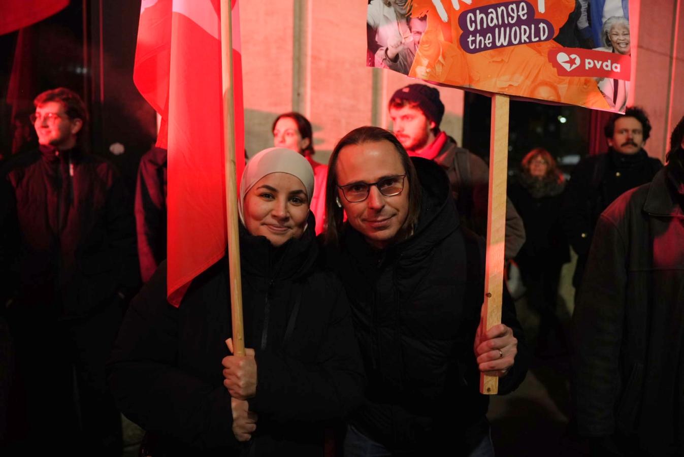 Des gens en actions contre Trump le lundi 20 janvier 2025 à Bruxelles