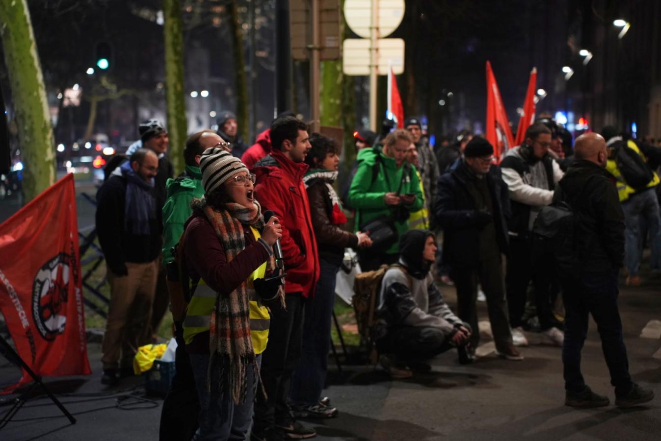 Des gens en actions contre Trump le lundi 20 janvier 2025 à Bruxelles