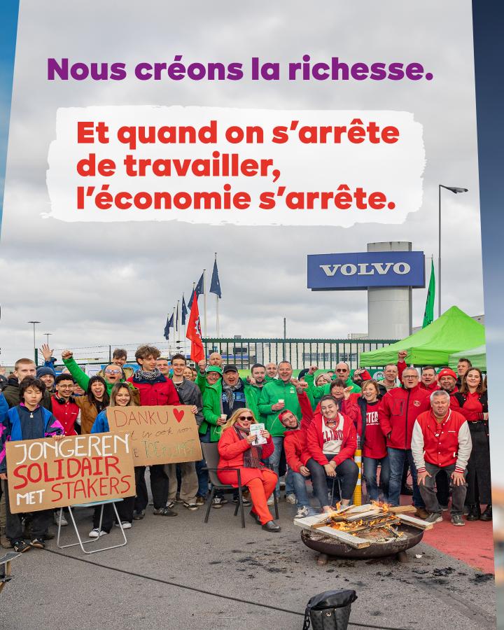 Nous créons la richesse.   Et quand on s’arrête de travailler, l’économie s’arrête.