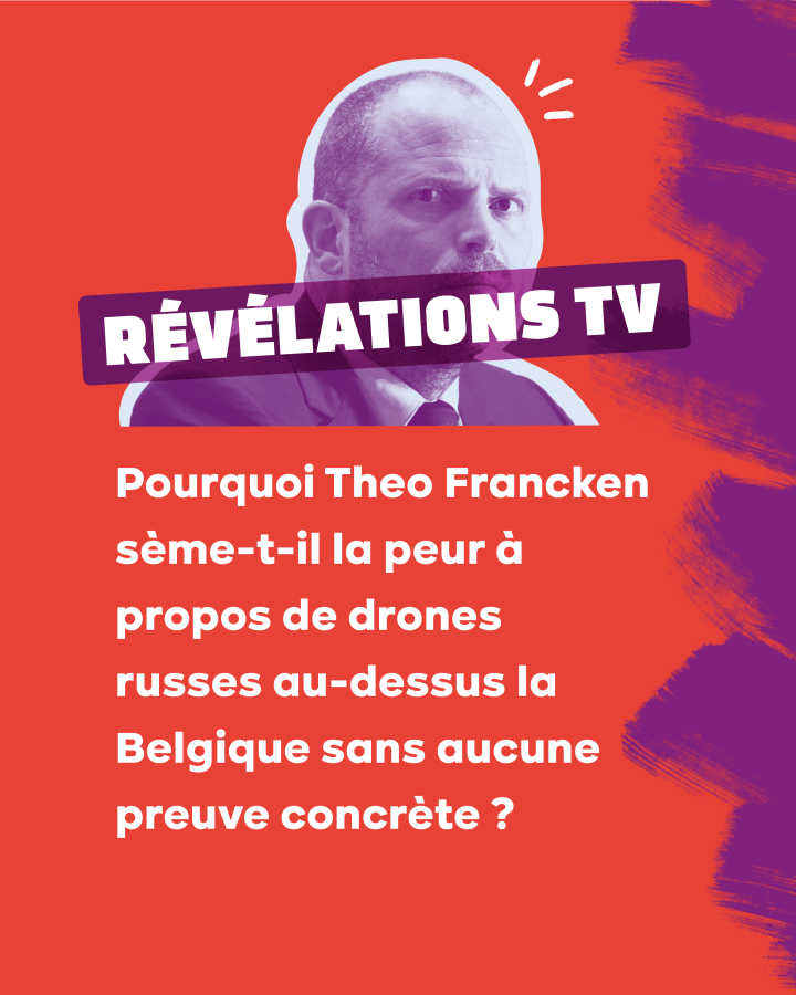 Révélations TV : Pourquoi Theo Francken sème-t-il la peur à propos de drones russes au-dessus la Belgique sans aucune preuve concrète ?