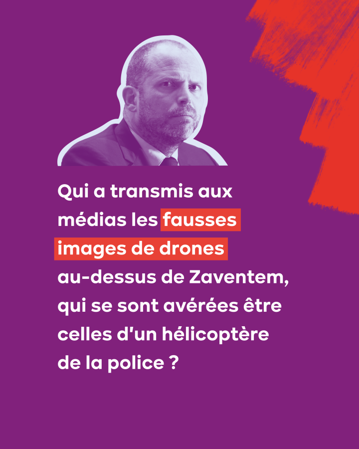 Qui a transmis aux médias les fausses images de drones au-dessus de Zaventem, qui se sont avérées être celles d'un hélicoptère de la police ?