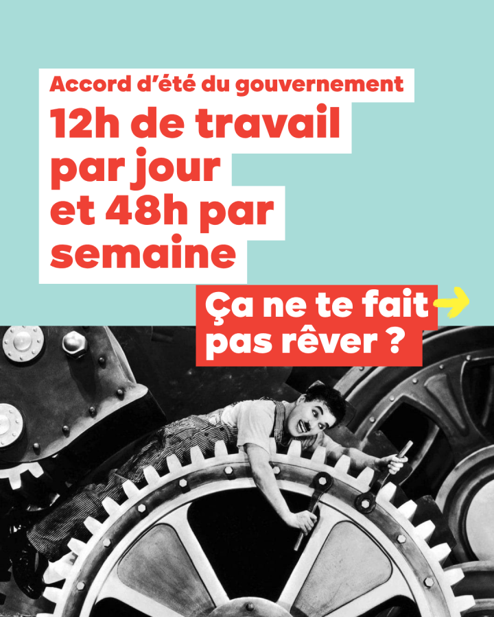 Accord d’été du gouvernement 12h de travail par jour et 48h par semaine. Ça ne te fait pas rêver ? 