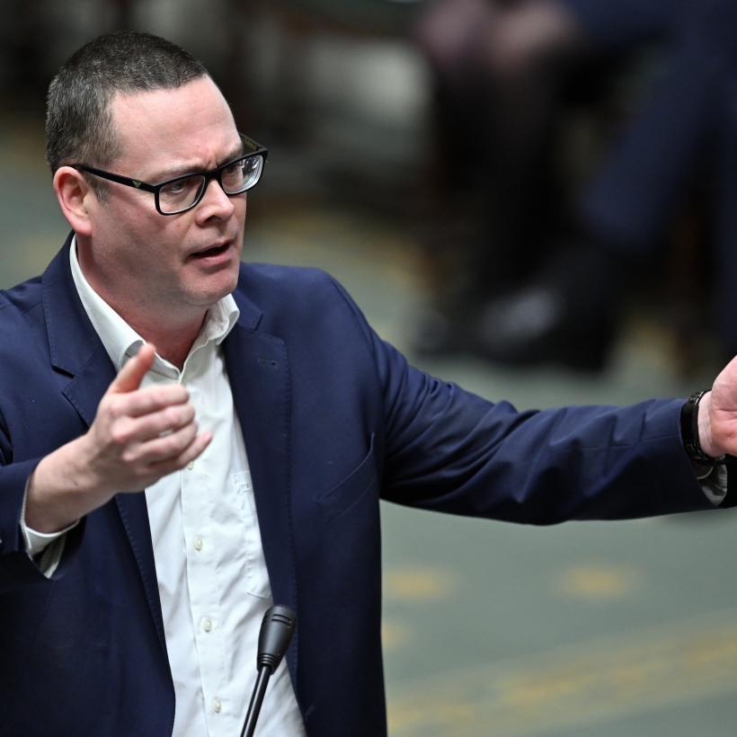 Raoul Hedebouw, président du PTB, au parlement.