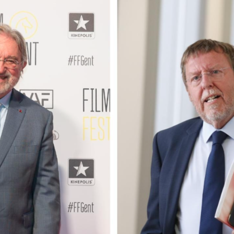 Herman De Croo et Sigfried Bracke, deux ex-présidents de la Chambre ayant touché d'importants suppléments de pension illégaux.