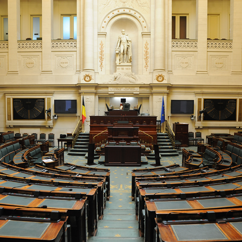 Photo du parlement fédéral belge.