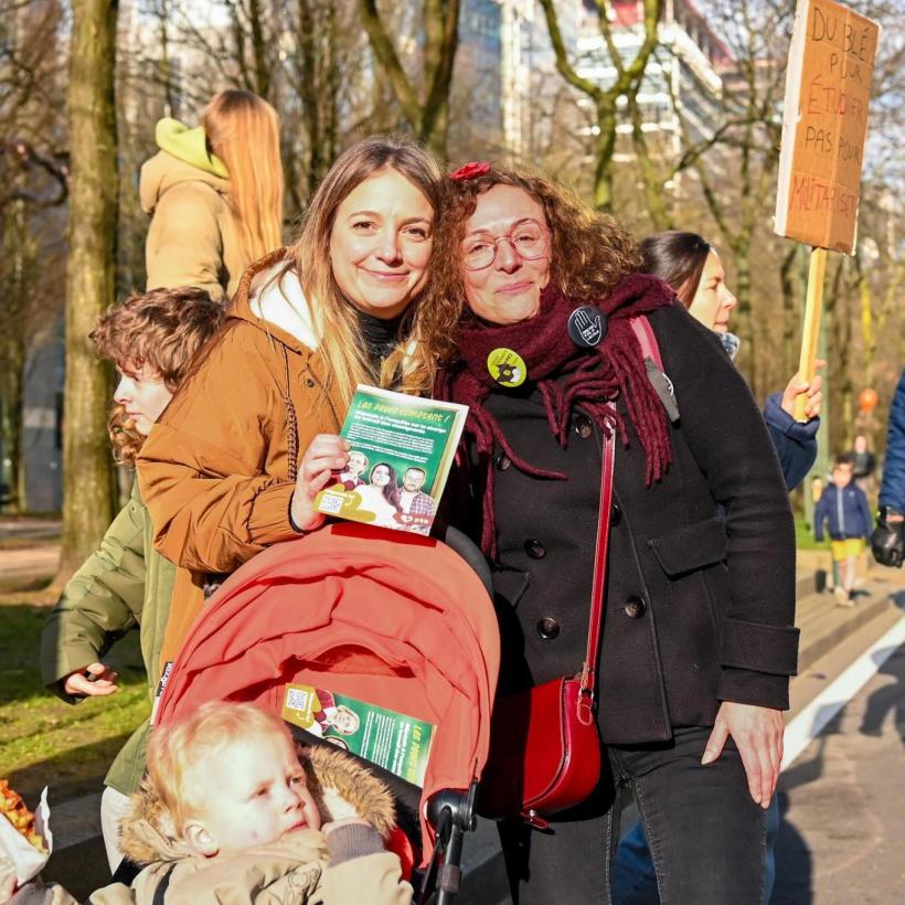 Amandine Pavet et Sophie Lecron à la manifestation du 25 janvier 2026