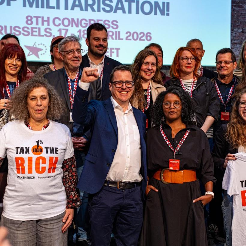 Photo de groupe du secrétariat politique nouvellement élu du Parti de la Gauche européenne.