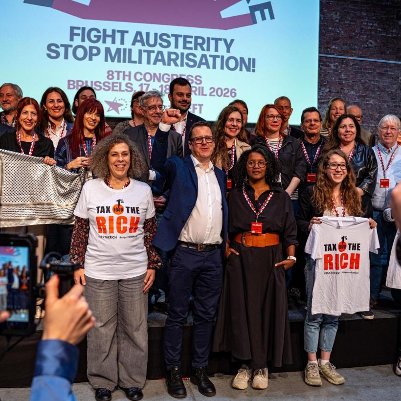 Photo de groupe du secrétariat politique nouvellement élu du Parti de la Gauche européenne.