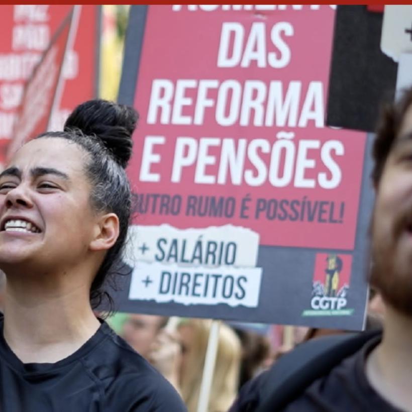 Manifestation au Portugal.