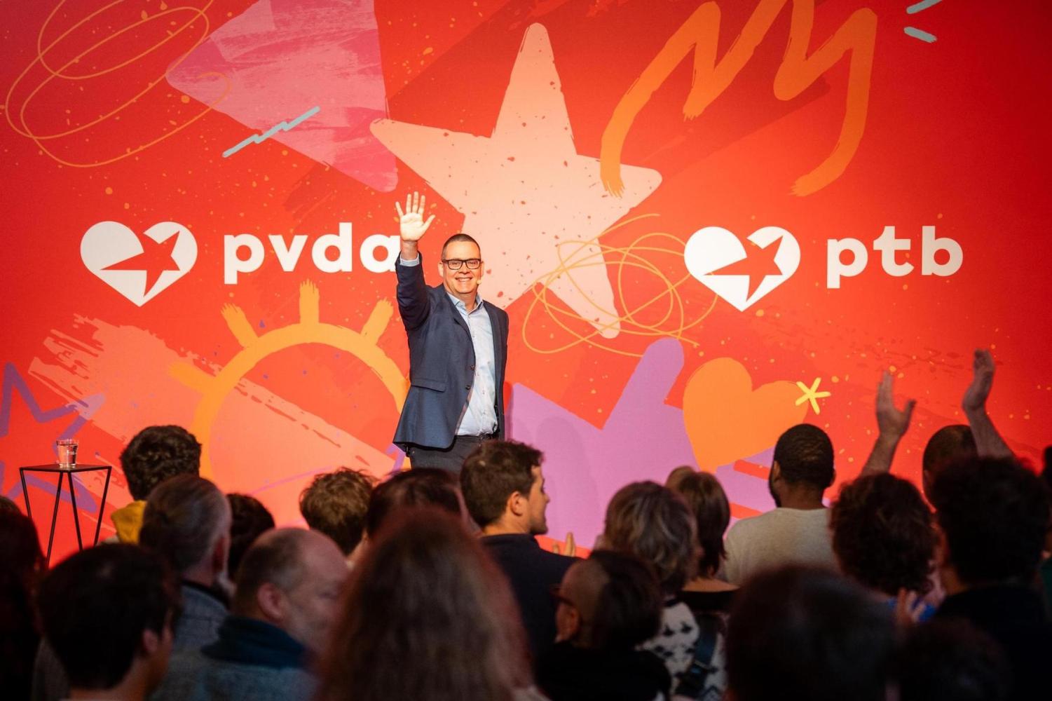 Raoul Hedebouw tijdens zijn nieuwjaarstoespraak op 11 januari 2026