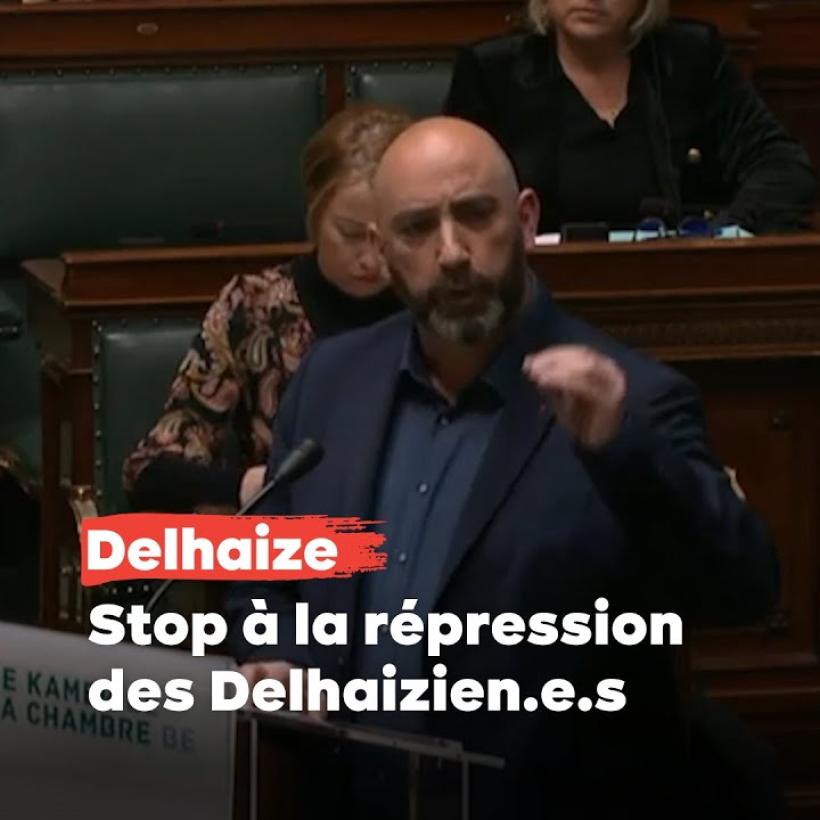 Gaby Colebunders intervient au parlement fédéral.