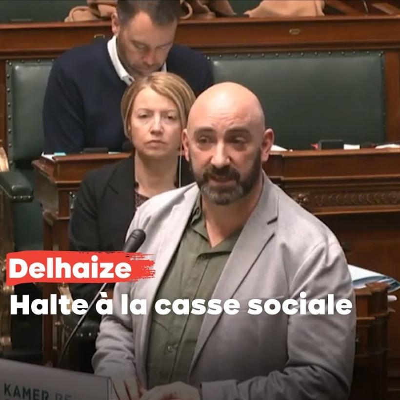 Gaby Colebunders intervient au parlement fédéral.