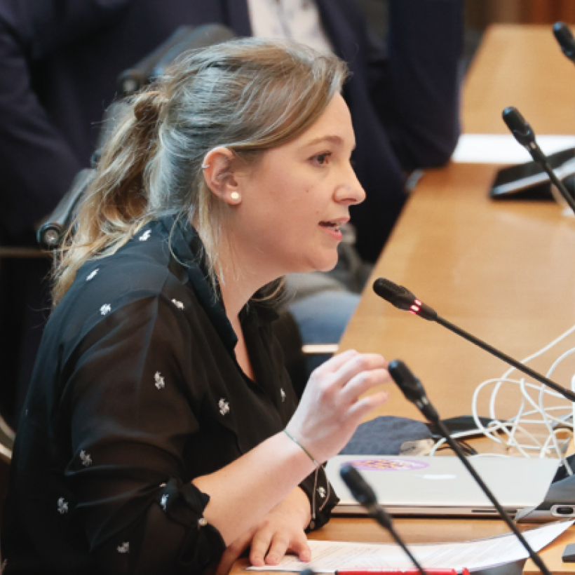Amandine Pavet intervient au parlement wallon