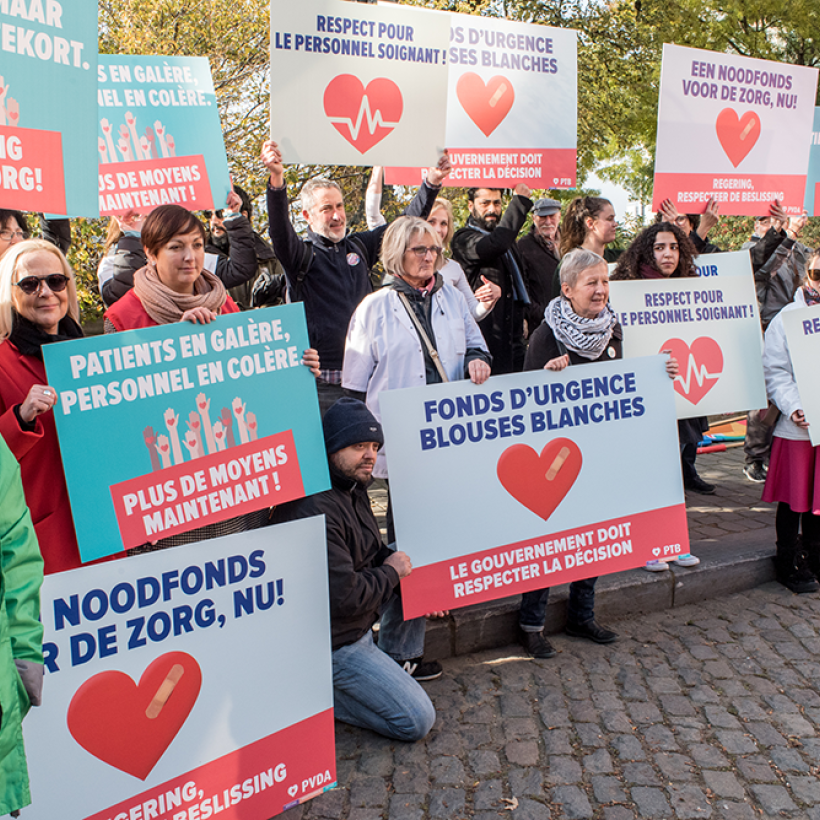 Le Fonds Blouses blanches mis en place à l'initiative du PTB permet de créer plus de 4 500 nouveaux emplois