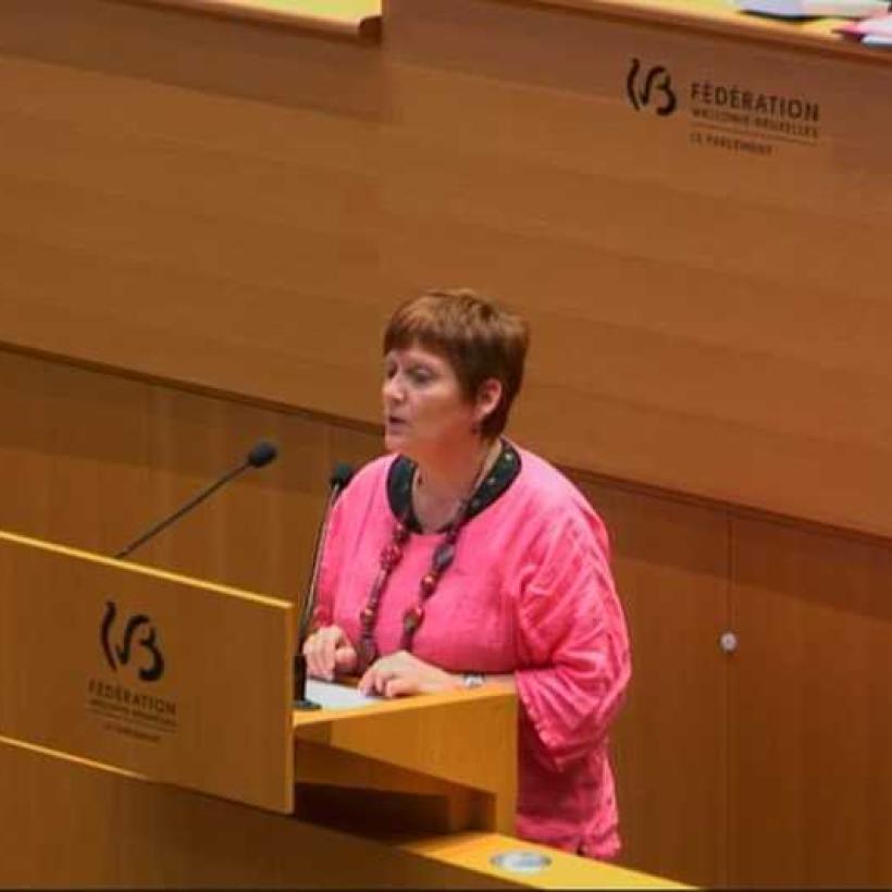 La députée Alice Bernard au Parlement wallon