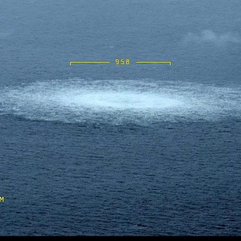Explosion de Nord Stream. Image prise par les gardes côtes suédois.