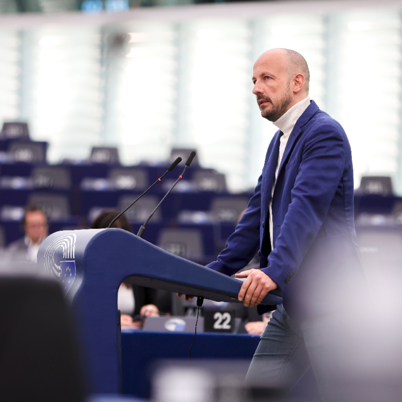 Marc Botenga in het Europees parlement