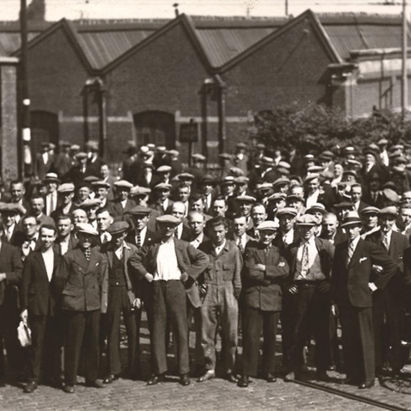 Grève à Gand en 1936.