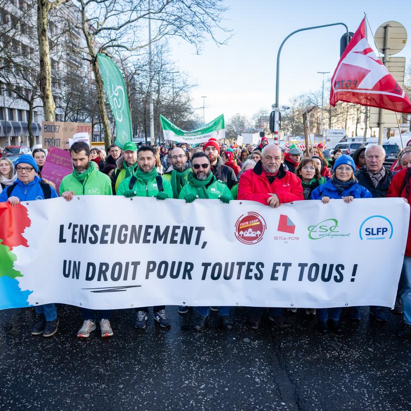 Plus de 20 000 profs et élèves dans les rues de Bruxelles le 27 janvier 2025