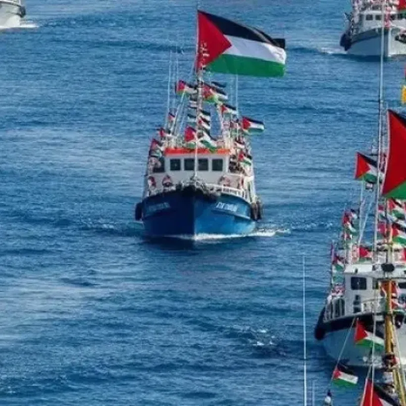 Les navires de la Global Summud Flotilla en route vers Gaza.