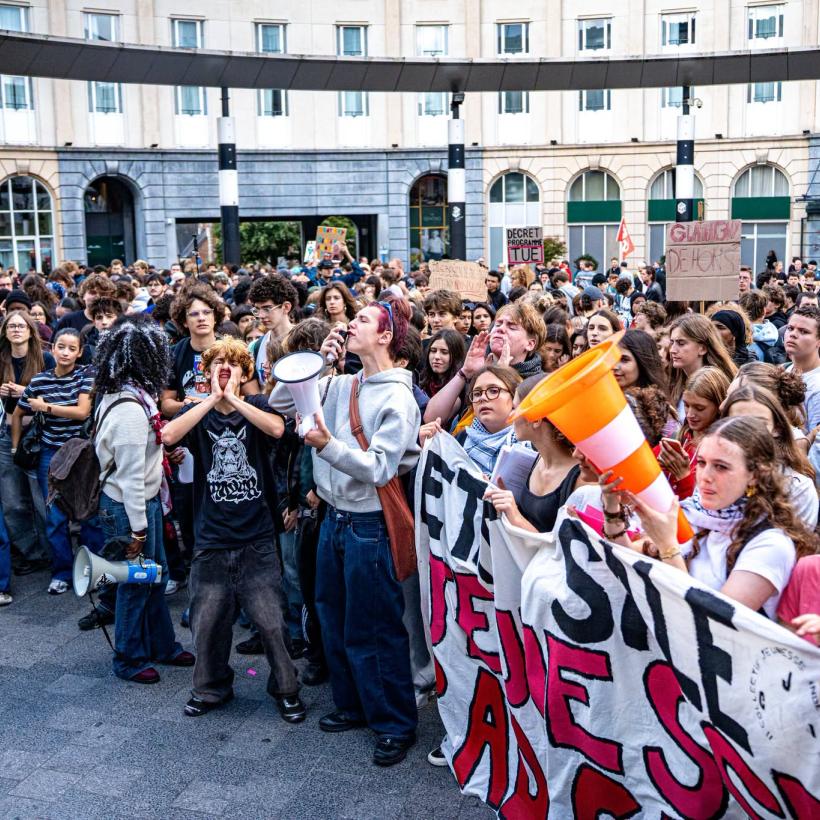 2000 étudiants à Bruxelles contre l'augmentation du minerval