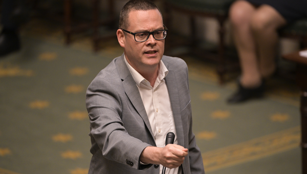Raoul Hedebouw, président du PTB, au parlement fédéral.