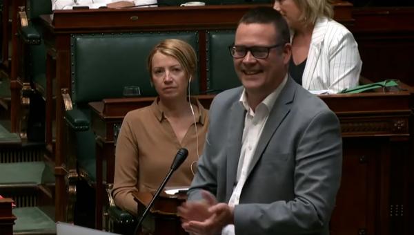 Raoul Hedebouw au parlement fédéral.