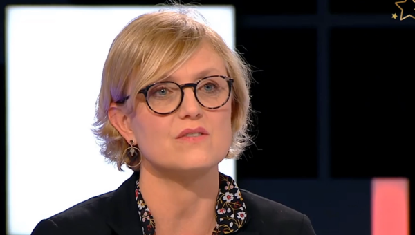 Sofie Merckx sur le plateau de QR le débat.