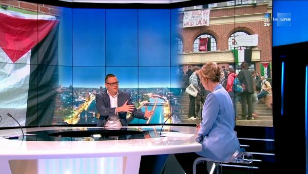 Raoul Hedebouw sur le plateau de Jeudi en prime.