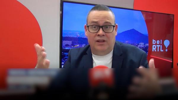 Raoul Hedebouw au micro de Bel RTL.