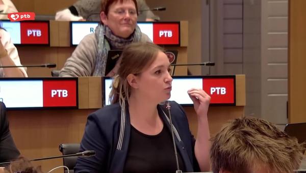 Amandine Pavet au Parlement de la Fédération Walonie-Bruxelles
