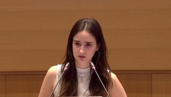 Manon Vidal au Parlement de la Fédération Wallonie-Bruxelles