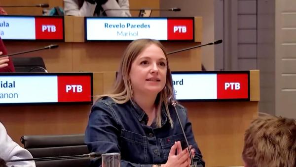 Amandine Pavet au parlement de la Fédération Wallonie-Bruxelles