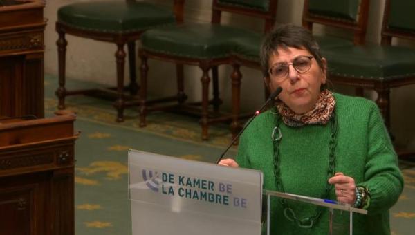 Nadia Moscufo tijdens haar tussenkomst in de Kamer